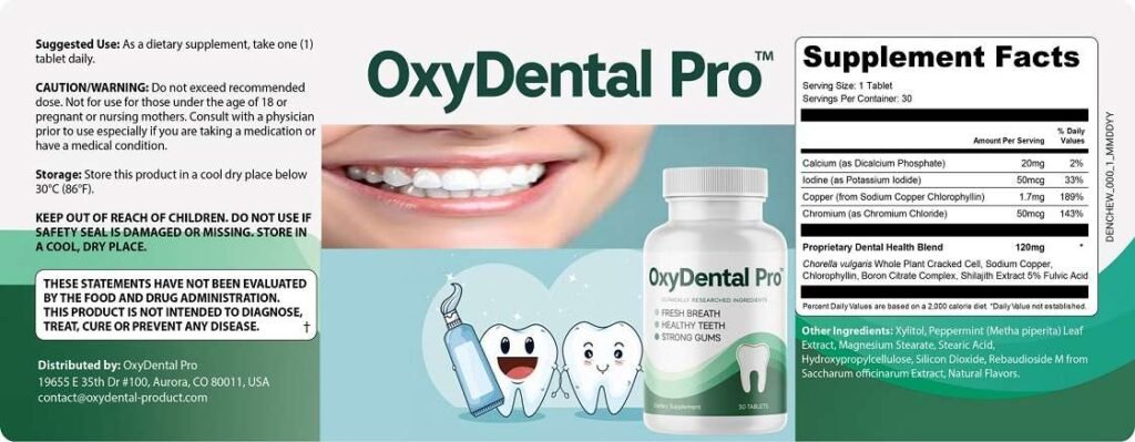OxyDental Pro Ingredients